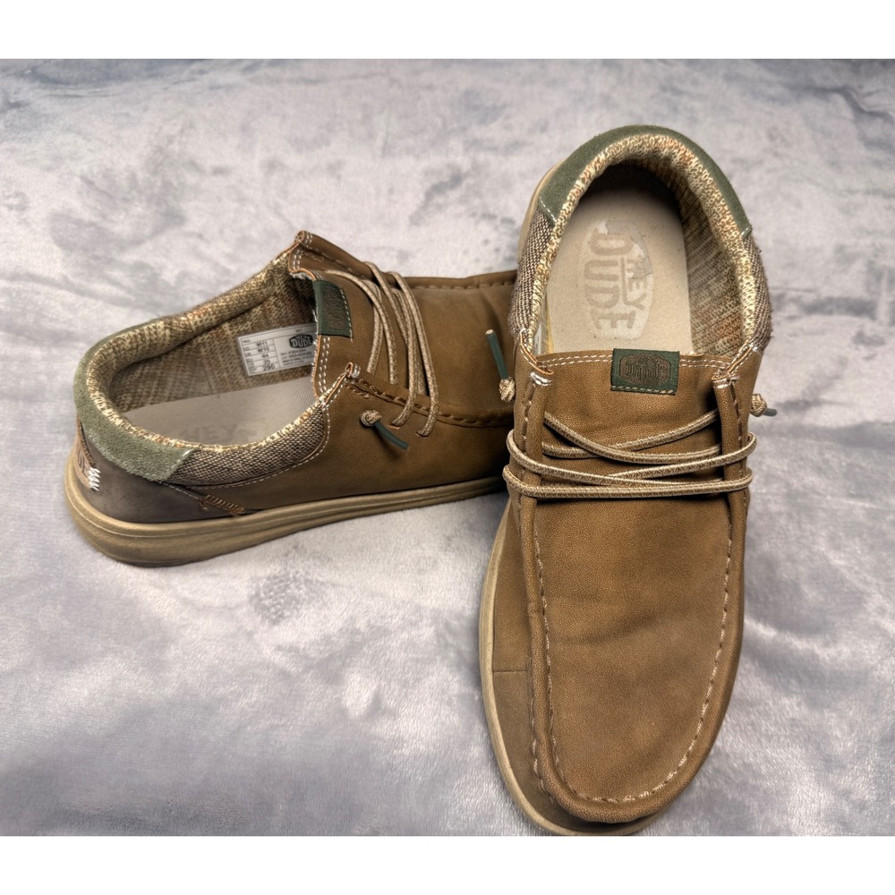 Hey Dude Paul Nut Brown Mens Slip On Loafers Shoes Size 11